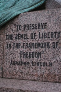 Detail of the Scots-American Soldiers’ Memorial, Edinburgh. Photograph author’s own.