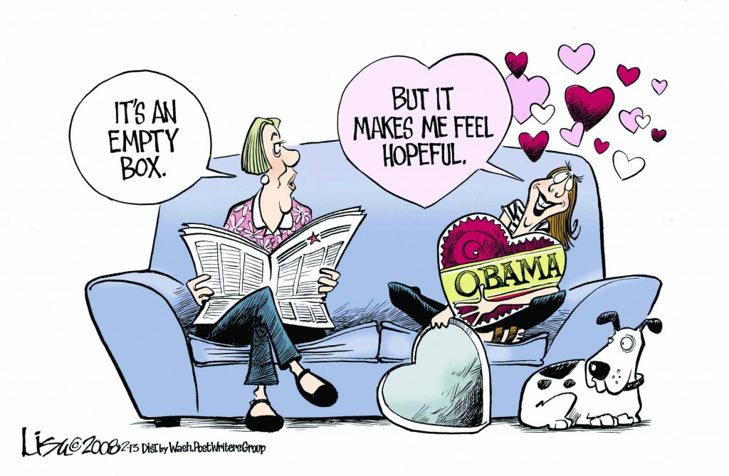 © Copyright: Lisa Benson, "Valentine's Day Obama" 2008, http://www.cartoonistgroup.com